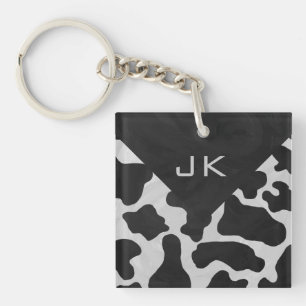Monogram Cow Black and White