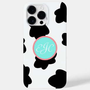 Monogram Cow Print iPhone 14 Pro Max Fodral