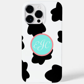 Monogram Cow Print iPhone 14 Pro Max Fodral