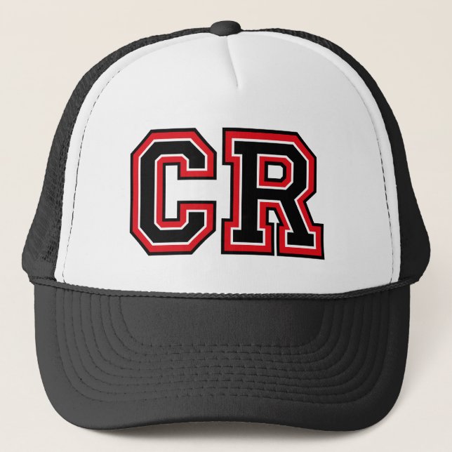 Monogram"CR" initialer Truckerkeps (Framsida)