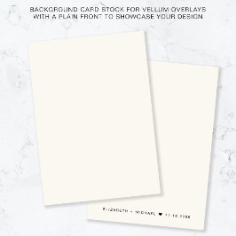 Monogram Cream-bakgrund för Vellum Overlay Inbjudningar