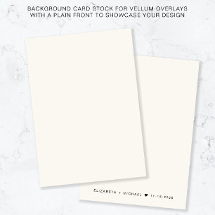 Monogram Cream-bakgrund för Vellum Overlay Inbjudningar