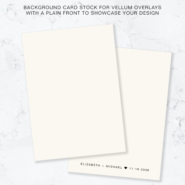 Monogram Cream-bakgrund för Vellum Overlay Inbjudningar (Skapare uppladdad)