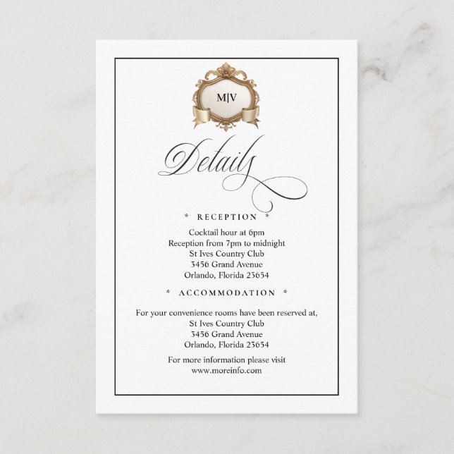 Monogram Creat QR Code Enclosure Card Tilläggskort (Framsida)