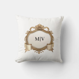 Monogram Crest Personalized Kudde