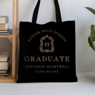 Monogram Crest Svart Ros Examenspresent Tygkasse