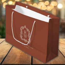 Monogram Crest Terrakotta Bröllop