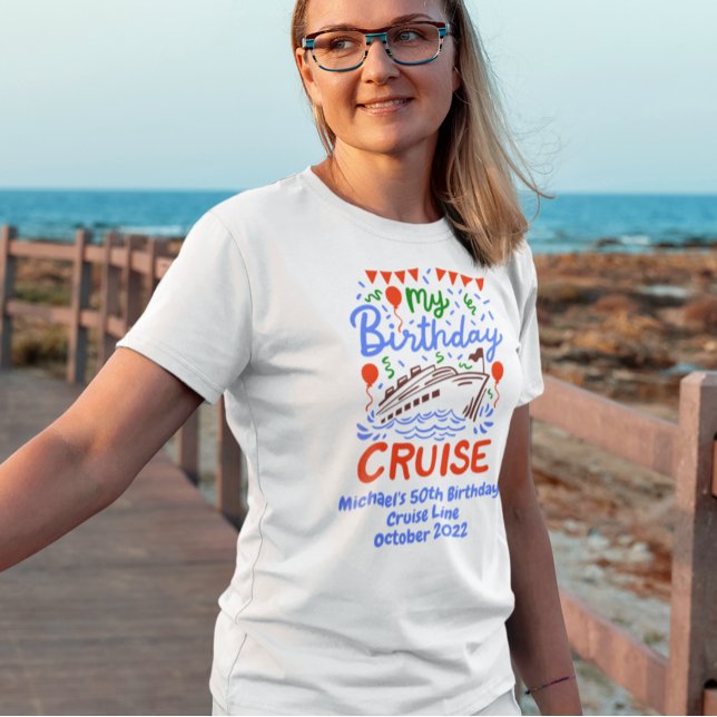 Monogram Cruise Embarkation från födelsedagen T Shirt (Skapare uppladdad)