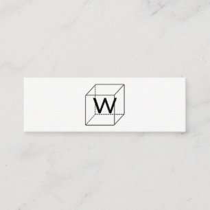 Monogram Cubed / företags- Mini Visitkort