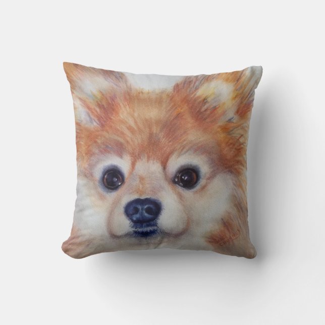 MONOGRAM CUTE GOLDEN POMERANIAN KUDDE (Framsida)