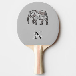 Monogram cute Graphics Elephant Personlig Black Pingisracket