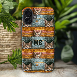 Monogram Cute Kats Girly-Personlig