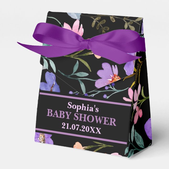 Monogram Cute Mönster Baby Shower Presentaskar (Framsidan Sidan)