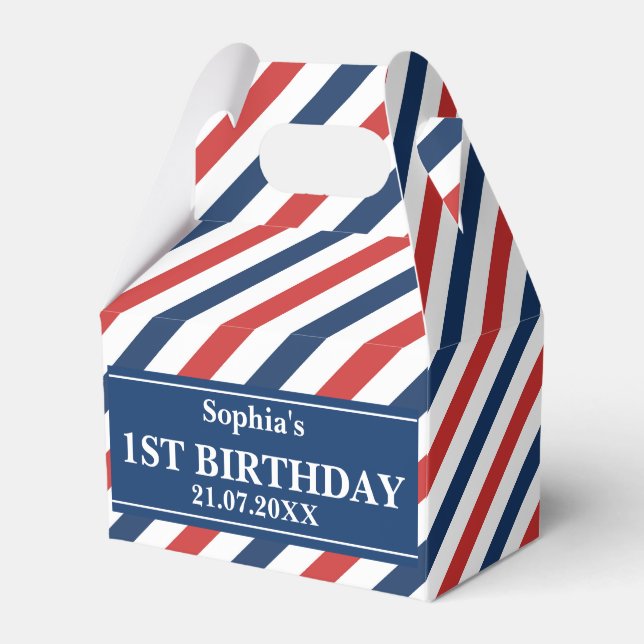 Monogram Cute Mönster födelsedag Presentaskar (Framsidan Sidan)