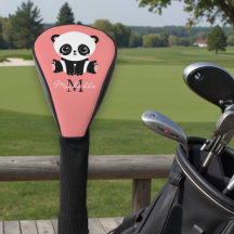 Monogram Cute Sitta Panda Personlig Salmon
