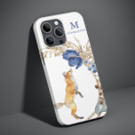 Monogram Cute Woodland Fox Watercolor Blommigt Nam<br><div class="desc">Monogram Cute Woodland Fox Watercolor Pampas Rustic Blommigt Namn iPhone 14 Smart Phone Case har en söt räv omgiven av boho-fjädrar och blommor med personlig namn och monogram i elegant-skript. Perfekt till jul,  födelsedag,  Mors dag,  bästa vänner och systrar. Designad av ©Evco Studio www.zazzle.com/store/evcostudio</div>