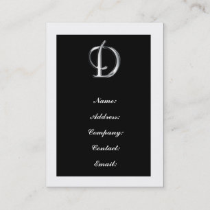 Monogram D-affärskort Visitkort