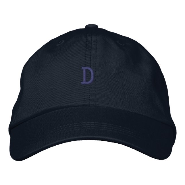 Monogram D Brev tryckt Initial baseball Hat Broderad Keps (Framsida)