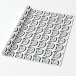 Monogram D Initial Black and White Cupid Mönster Presentpapper<br><div class="desc">Monogram D-papper för inledande svartvit cupid-omslutning i Mönster kan anpassas med en bild,  namn,  text,  logotyp eller foto. Byt vit bakgrund till en blå nyans,  grönt,  gult,  orange,  rosa,  röd,  brun och lila. Underbar för att stänga jul-,  födelsedag-,  babydusch- eller bröllopsgåvor.</div>