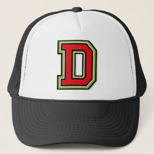 Monogram "D" initialt Truckerkeps