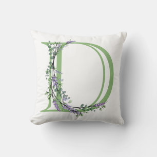 Monogram D Lavender Eucalyptus Kudde