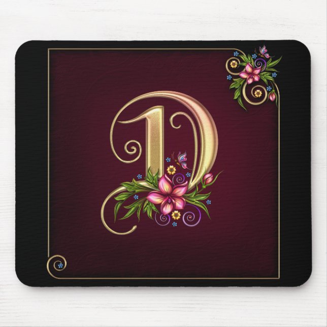 Monogram D Mousepad Musmatta (Framsidan)