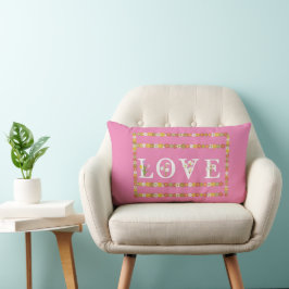  Monogram  Daisy Blommig Kärlek   Lumbarkudde