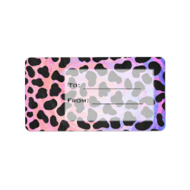 Monogram Dalmatian Black and Rosa Adressetikett
