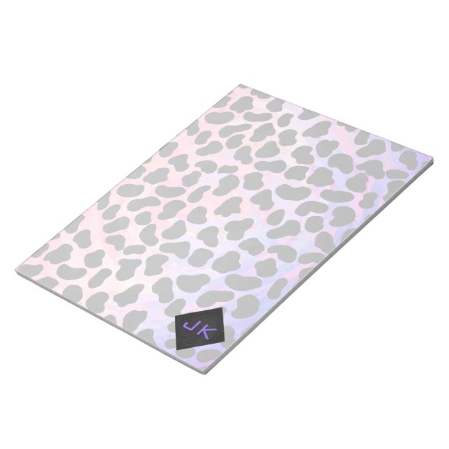 Monogram Dalmatian Black and Rosa Anteckningsblock (Vinklad)