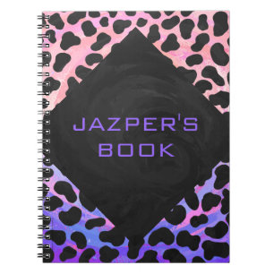 Monogram Dalmatian Black and Rosa Anteckningsbok