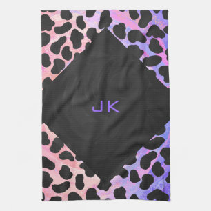 Monogram Dalmatian Black and Rosa Kökshandduk