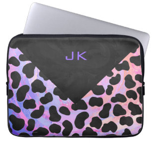 Monogram Dalmatian Black and Rosa Laptop Sleeve