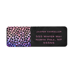 Monogram Dalmatian Black and Rosa Returadress Etikett