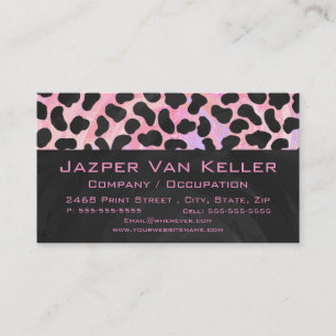 Monogram Dalmatian Black and Rosa Visitkort