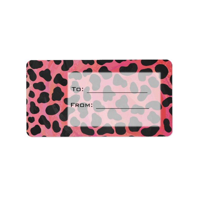 Monogram Dalmatian Black och Red Adressetikett (Framsidan)