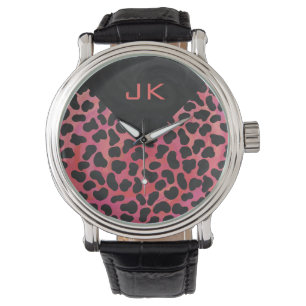Monogram Dalmatian Black och Red Armbandsur