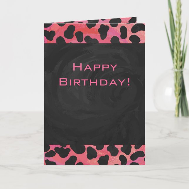 Monogram Dalmatian Black och Red Kort (Framsida)