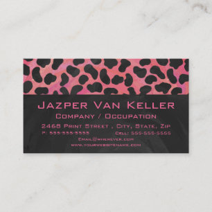 Monogram Dalmatian Black och Red Visitkort