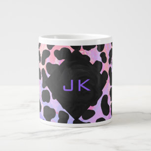 Monogram Dalmatian Svart och Rosa Jumbo Mugg