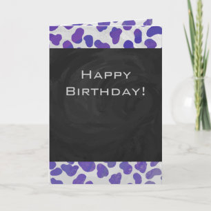 Monogram Dalmatisk Lila och vit utskrift Kort