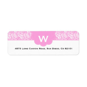 Monogram Deco Returadress Etikett