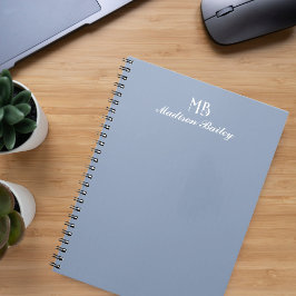 Monogram dekorativ typografi - blått anteckningsbok