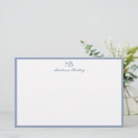 Monogram dekorativ typografi | Dusty Blue