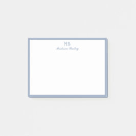 Monogram dekorativ typografi | Dusty Blue Post-it Block
