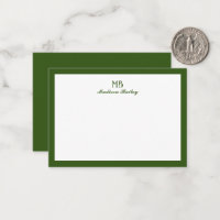 Monogram dekorativ typografi | Mörk Moss Grönt