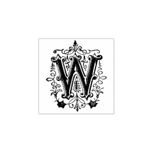 Monogram dekorativ Vintage Brev W Stämpel
