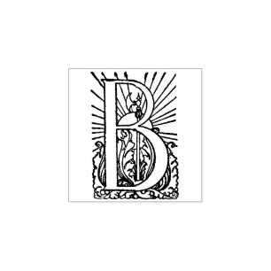 Monogram dekorativ Vintage, initialt Brev B Stämpel