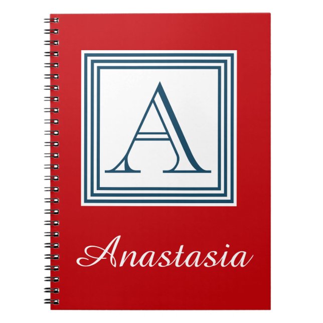 Monogram design anteckningsbok (Framsidan)