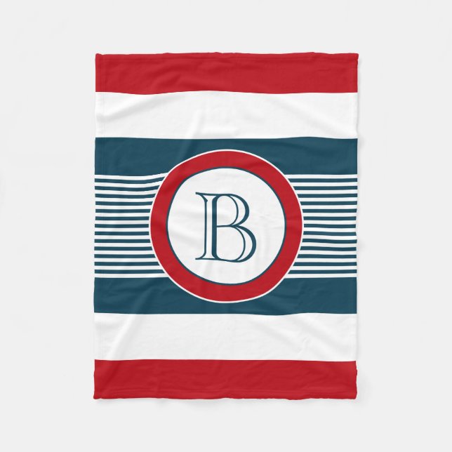 Monogram design fleecefilt (Framsidan)