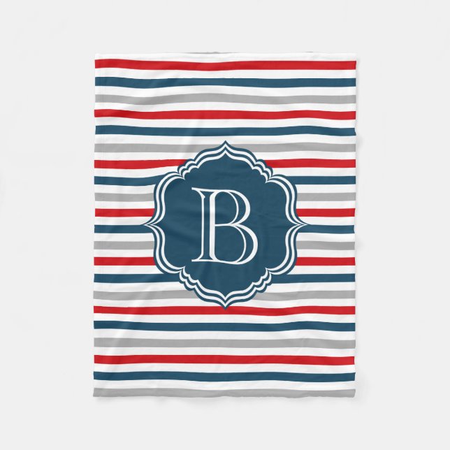 Monogram design fleecefilt (Framsidan)